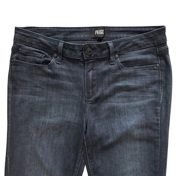Paige Jeans Women's Sz 31 Blue Verdugo Ankle Skinny Stretch Mid Rise Preppy - Picture 2 of 12